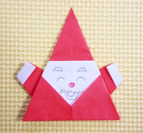 折り紙のサンタがかわいい 簡単な折り方だから子供にもおすすめ Life Is Happy