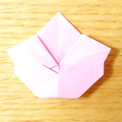 桜の折り紙は簡単だから子どもと一緒に 切らない1枚使用の平面仕様 Life Is Happy